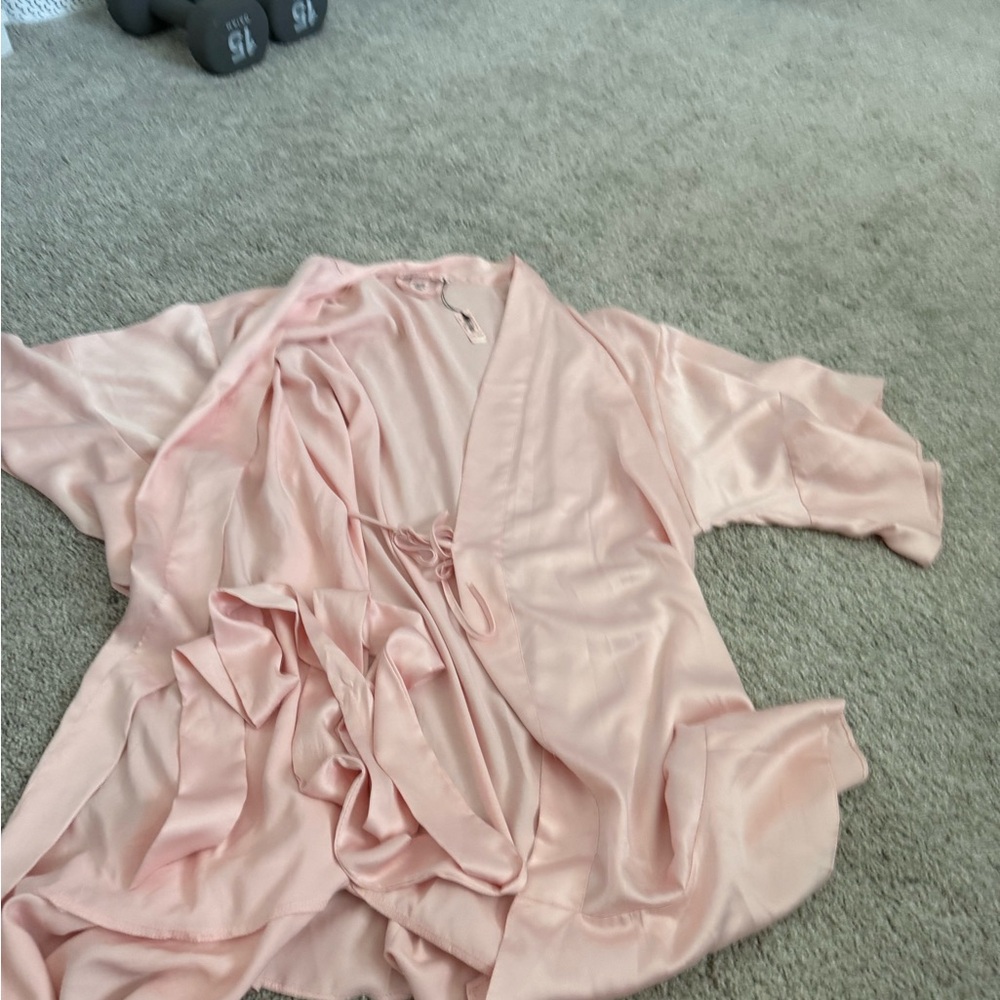 Victoria's Secret Blush Satin Robe